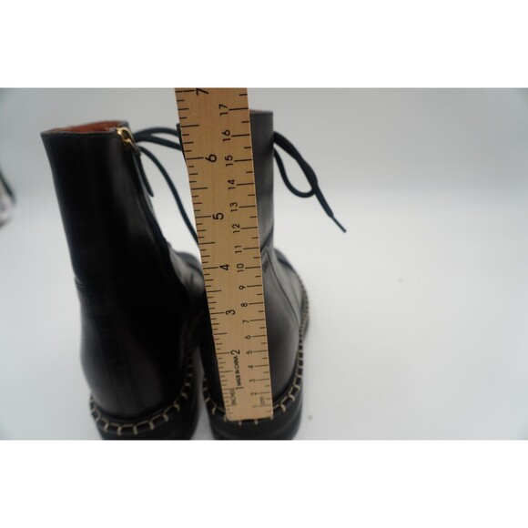 Chloé Noua Leather Whipstitch Trim Combat Ankle Boots. Style and Comfort Size 35 - Picture 11 of 11